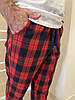 Чоловічі піжамні штани COSY з фланелі клітина червоно/темно-сині, фото 4