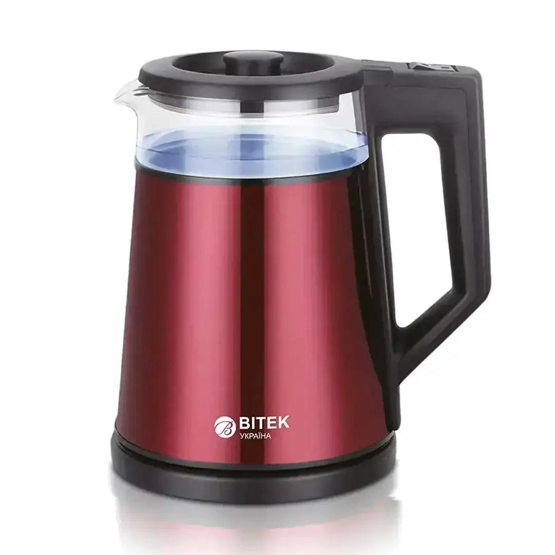 Електрочайник Bitek BT-7815 електрочайник для дома Красный 1.8 л 2000 Вт, фото 1