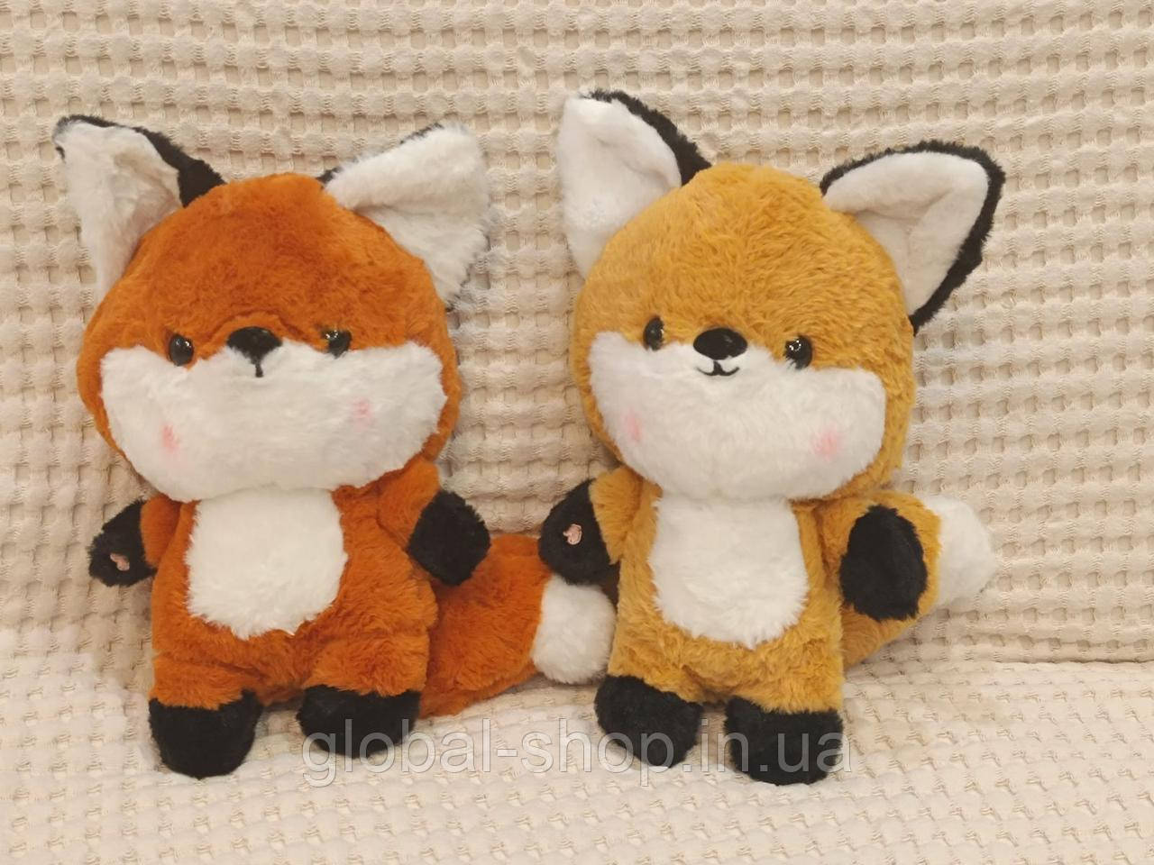 М'яка іграшка, Лисеня Лисичка "Нік", гризий/пісочний 27см