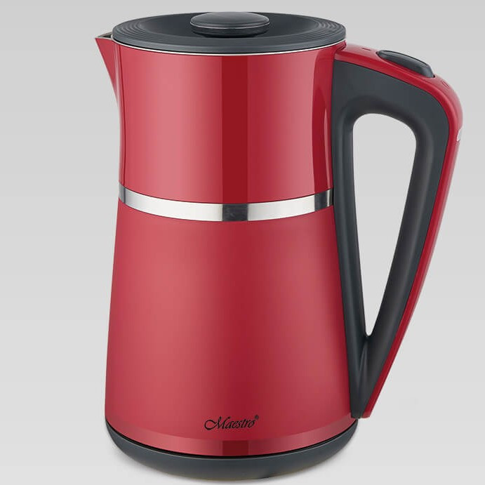 Електричний чайник з подвійним корпусом та об’ємом 1,7л Maestro MR-030-RED, фото 1
