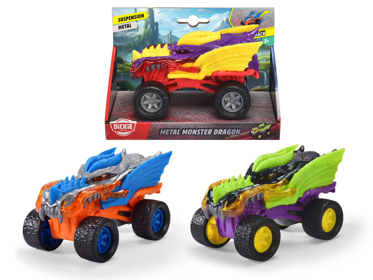 Машинка Dickie Toys Монстр дракон 15см, 3 види, 3+ (3752019)