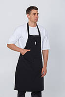 Фартух Лондон унісекс для кухаря, бариста та офіціанта — регульований фартух із нагрудником і кишенями зі змішаної тканини