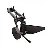 Плуг для мотоблока ZIRKA-61 опорне колесо, довга рама, фото 2