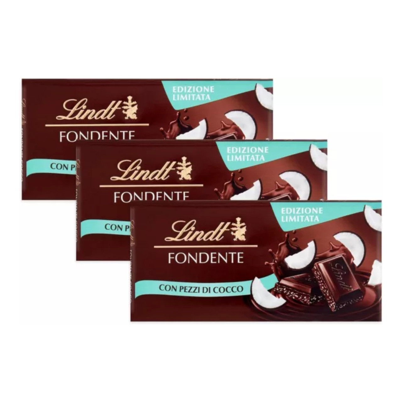 Шоколад Lindt Fondente di Cocco, чорний із кокосом 100 г.