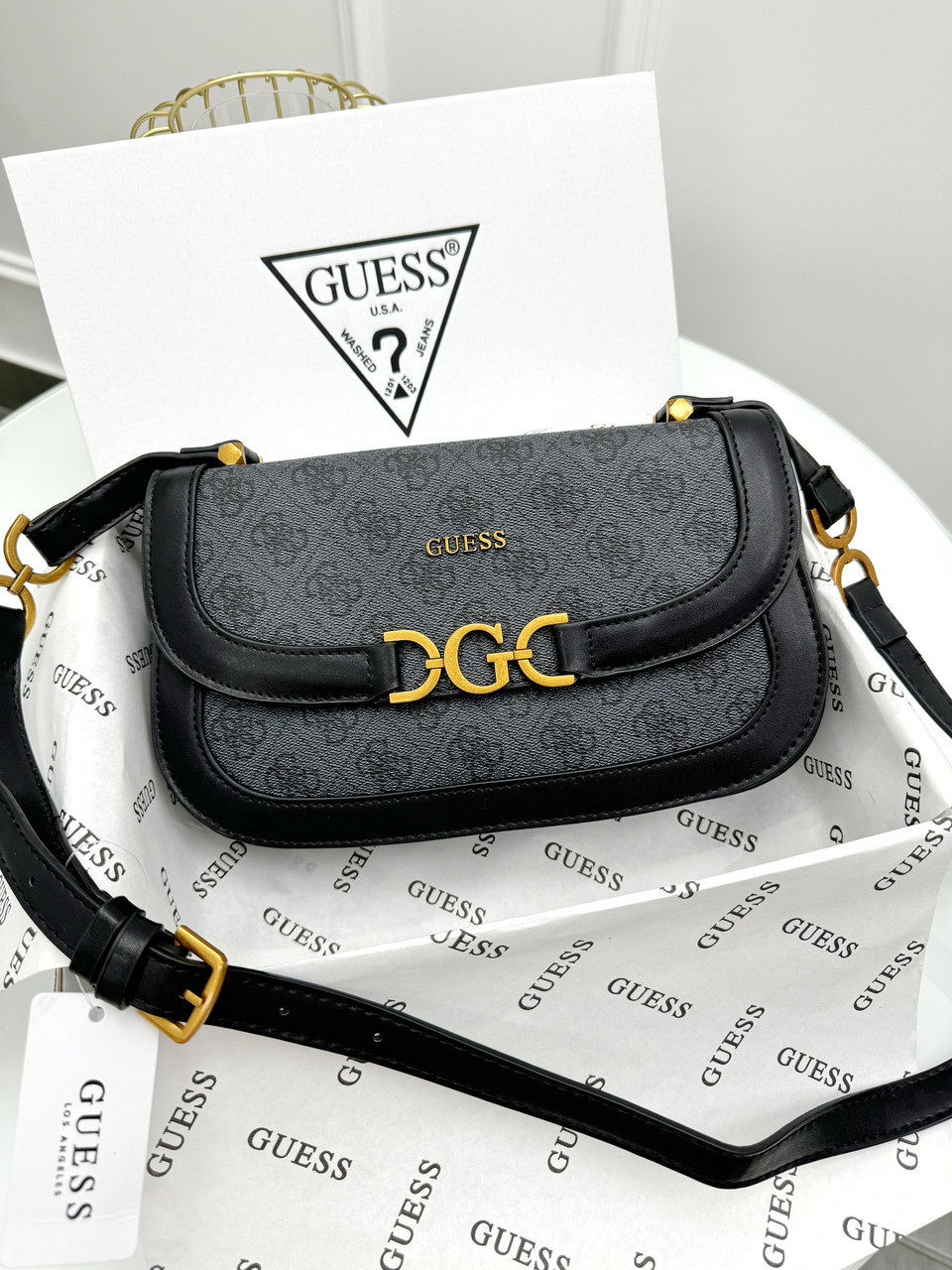Сумка жіноча Guess синій через плече Гесс, фото 1