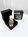 Жіночий ремінь Diesel Дизель молочний + золото, фото 2