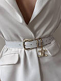 Жіночий ремінь пояс Celine Селін білий, фото 3