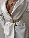 Жіночий ремінь Celine Селін молочний, фото 2