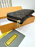 Чоловічий гаманець Louis Vuitton коричневий класик Луї Вітон гаманець унісекс, фото 2