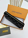 Чоловічий гаманець Louis Vuitton сірий шаховий Луї Вітон гаманець унісекс, фото 4