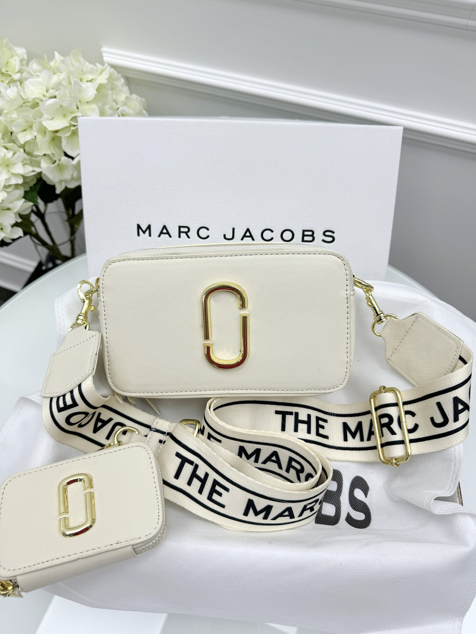 Сумка жіноча Маркбалкс 2в1 молочний Marc Jacobs 2 в 1, фото 1