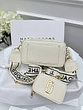Сумка жіноча Маркбалкс 2в1 молочний Marc Jacobs 2 в 1, фото 5