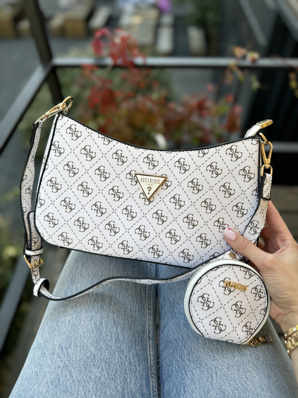 Сумка жіноча Guess Noelle 2в1 білий Гес, фото 1