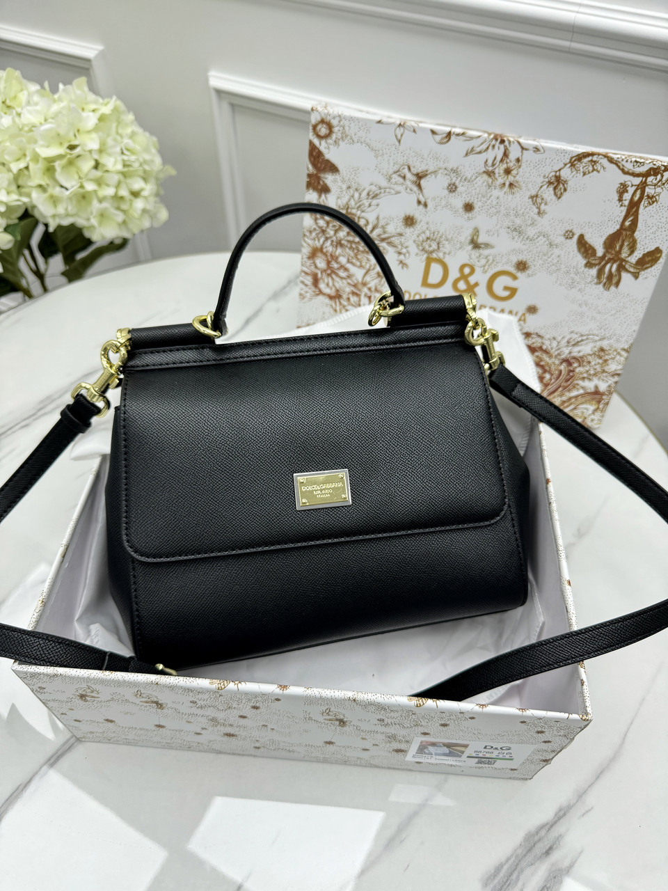 Сумка жіноча Dolce&Gabbana Sicily Medium чорний Дольче Габбана, фото 1