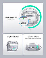 Протиударний чохол з карабіном ESR Cyber Tough FlickLock (HaloLock) для AirPods Pro 2, Silver Grey, фото 6