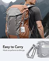 Протиударний чохол з карабіном ESR Cyber Tough FlickLock (HaloLock) для AirPods Pro 2, Silver Grey, фото 9