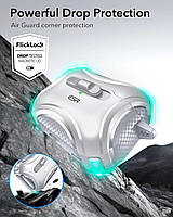 Протиударний чохол з карабіном ESR Cyber Tough FlickLock (HaloLock) для AirPods Pro 2, Silver Grey, фото 4