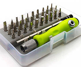 Набір викруток 32 в 1 з подовжувачем в кейсі (Green)-LВR