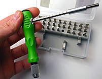 Набір викруток 32 в 1 з подовжувачем в кейсі (Green)-LВR, фото 3