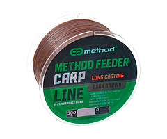 Волосінь Carp Pro Method+ Method Feeder Carp Dark Brown 300 м 0.25 мм