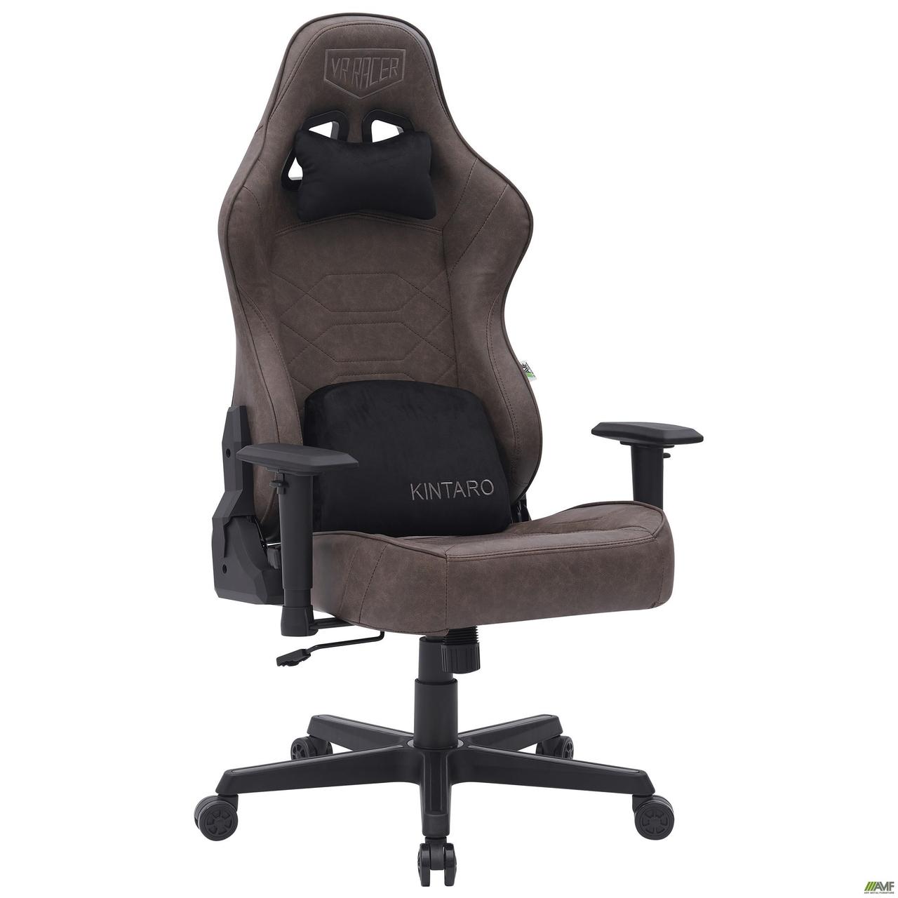 Крісло геймерське шкірзамінник VR Racer Expert Kintaro / Рейсер Кінтаро коричневе, ТМ Амф, фото 1