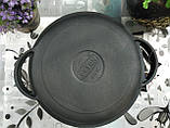 Каструля чавунна з чавунною кришкою-сковородою. Об'єм 2,0 літра, 200х100 мм, фото 2