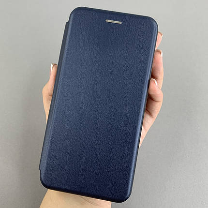 Чохол-книга для Xiaomi Redmi Note 9 книжка з підставкою на телефон сяомі редмі нот 9 темно-синя stn, фото 1
