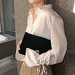 Біла сорочка жіноча атласна з рукавами ліхтариками (р. 42-44) 10131082, фото 6