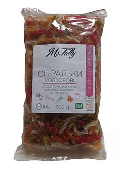 Макарони кольорові без глютену ТМ Ms.Tally, 300 г