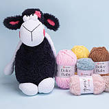 Yarnart MINK (Мінк) № 346/БН чорний (Пряжа синтетична, нитки для в'язання), фото 2