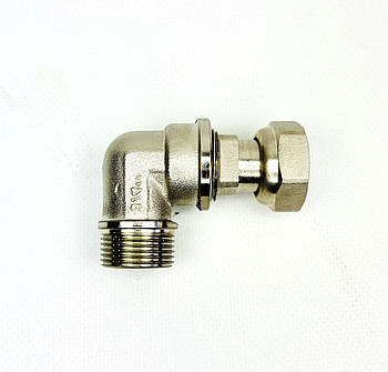 Кутник з НГ 3/4" ЗР нікель BS KVANT