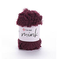 Yarnart MINK (Мінк) № 339 бордо (Пряжа синтетична, нитки для в'язання)