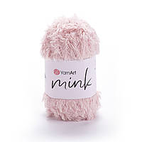 Yarnart MINK (Мінк) № 341 рожевий (Пряжа синтетична, нитки для в'язання)