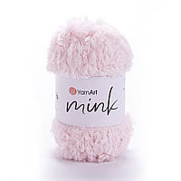 Yarnart MINK (Мінк) № 347 рожевий (Пряжа синтетична, нитки для в'язання)