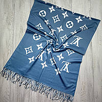 Теплий зимовий палантин Louis Vuitton. Натуральний турецький кашеміровий шарф Луі Вітон