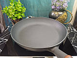 Сковорода чавунна Преміум класу, з дерев'яною ручкою, d=260мм, h=40мм, фото 5