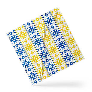 Хустка на голову і шию «Жовто-блакитний орнамент. Yellow and blue ornament», фото 1
