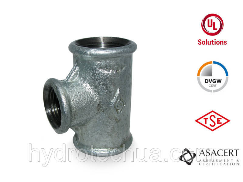 Трійник редукційний оцинкований 3/4" х 1/2" Hydro-T