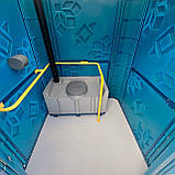 Вуличний біотуалет для людей з інвалідністю, кабінка біотуалет синя (бак 250 л), фото 6