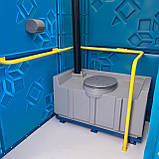 Вуличний біотуалет для людей з інвалідністю, кабінка біотуалет синя (бак 250 л), фото 7