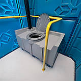 Вуличний біотуалет для людей з інвалідністю, кабінка біотуалет синя (бак 250 л), фото 8