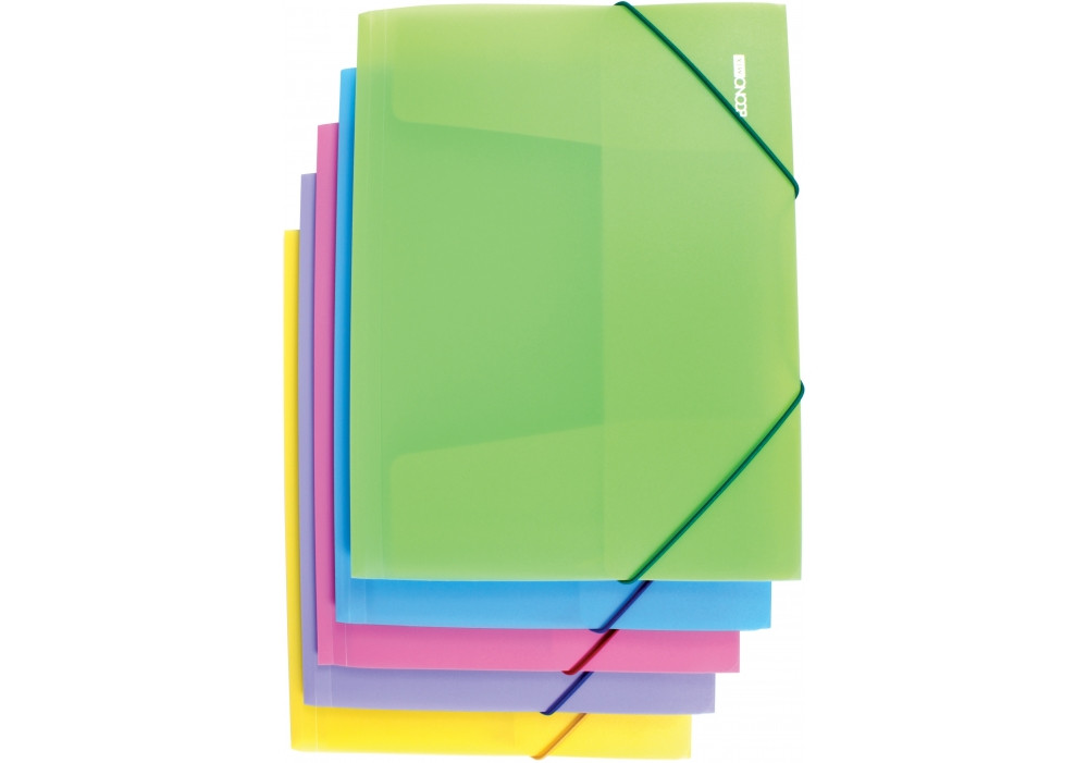 Папка А4 пластикова на гумках, кольорова, фото 1