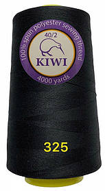 Швейна нитка Kiwi 40/2 No325 відтінок чорний