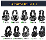 Амбушури для навушників Audio-Technica ATH M50XBT2 M50XBT M50X M50RD M20x M30X M40X SX1a MSR7, фото 6