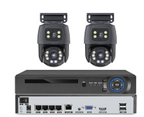 Комплект відеореєстратор + 2 поворотні IP камери