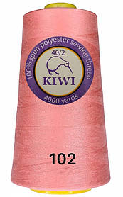 Швейна нитка Kiwi 40/2 No102 відтінок ніжно-рожевий