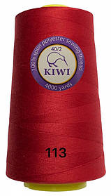 Швейна нитка Kiwi 40/2 No113 відтінок червоний