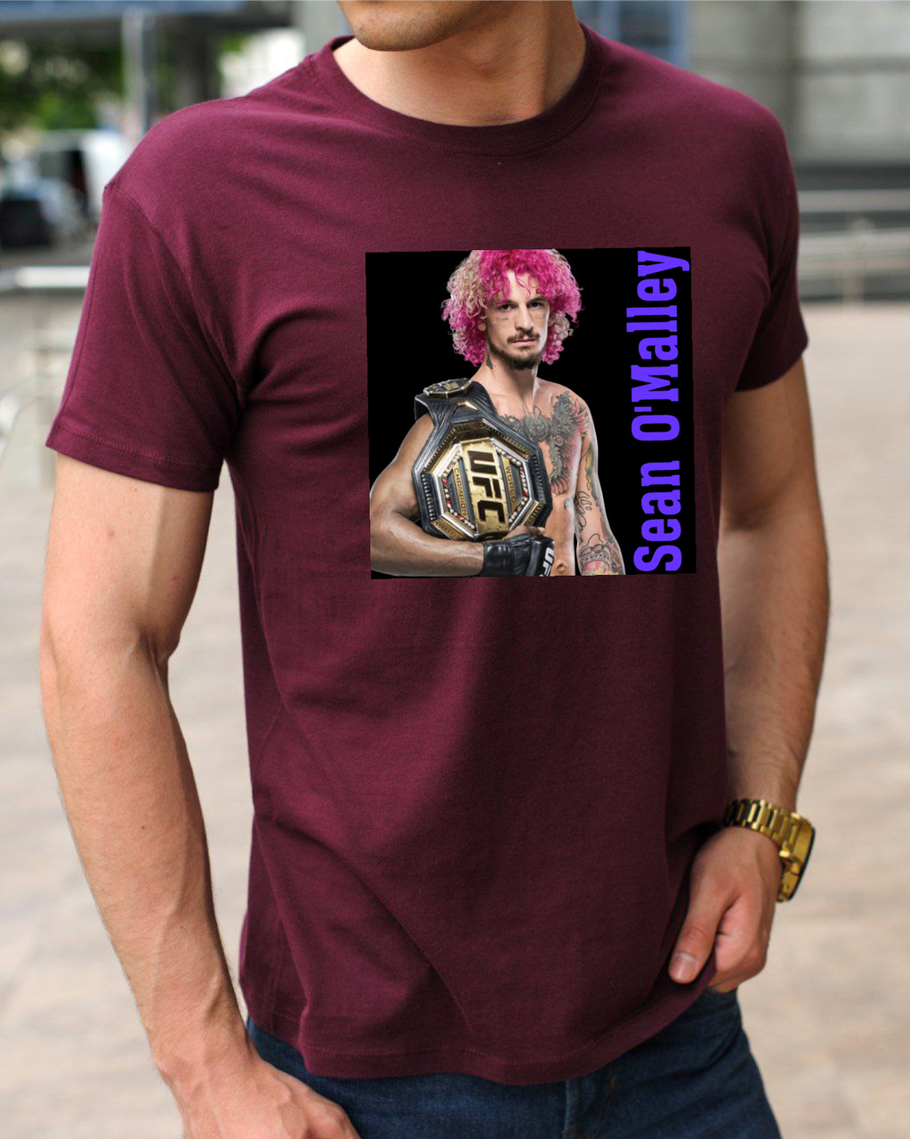 Футболка бавовняна для боксу та єдиноборств, футболка Шон О'Меллі ,одяг боксерською тематикою розмір S, фото 1