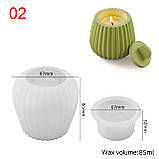 Силіконова форма для виготовлення свічника зі смоли, глини, воску 97 х 86 мм "silicone mold-5", фото 4