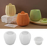 Силіконова форма для виготовлення свічника зі смоли, глини, воску 97 х 86 мм "silicone mold-5", фото 5